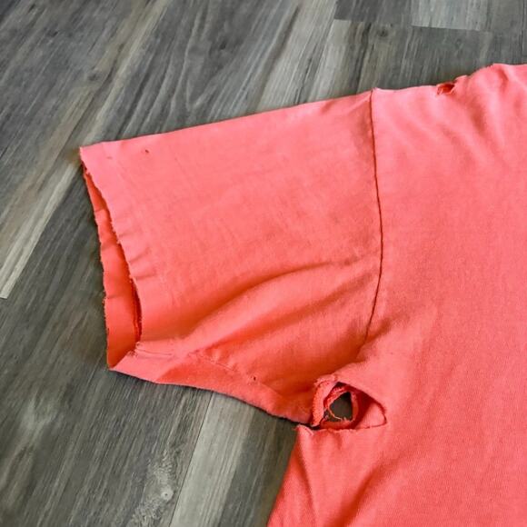 Vintage PAPER THIN Distressed Sun Fade Gradient Burnout T-Shirt Men's Size XL - Picture 6 of 10